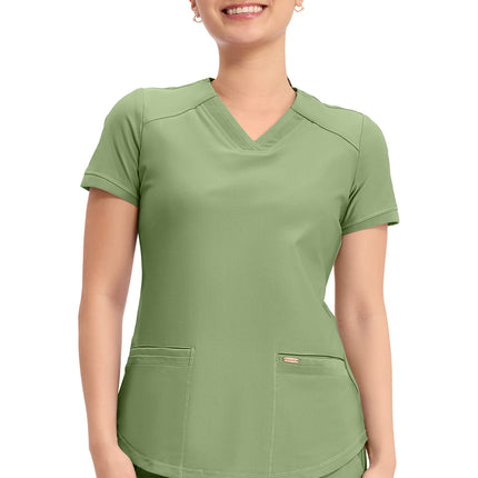 Cherokee Form V-Neck Top CK840 - Bright Sage