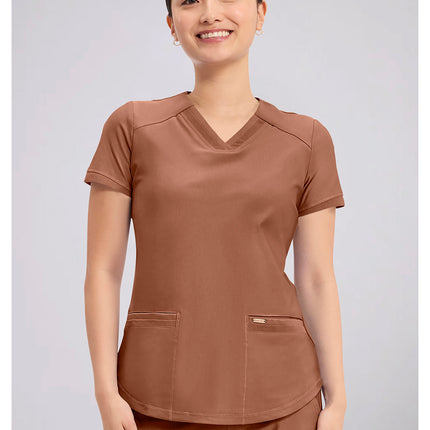 Cherokee Form V-Neck Top CK840 - Caffè Mocha