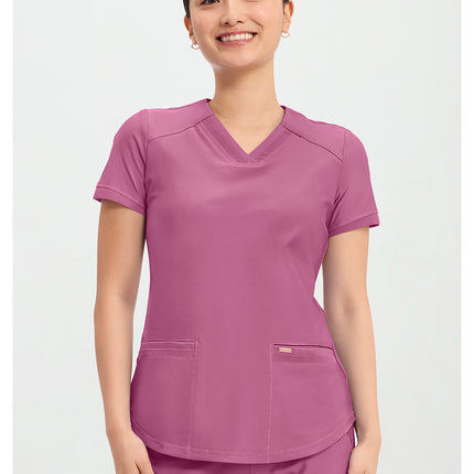 Cherokee Form V-Neck Top CK840 - Dusty Mauve