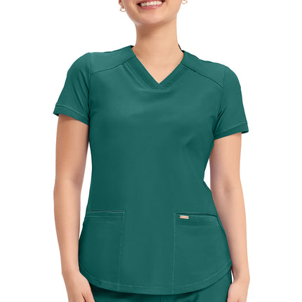 Cherokee Form V-Neck Top CK840 - Hunter Green