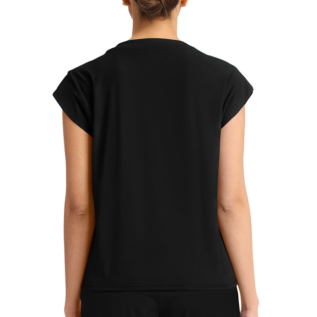 Cherokee Achieve Women's 1-Pocket Crew Neck Top CK936 - Black