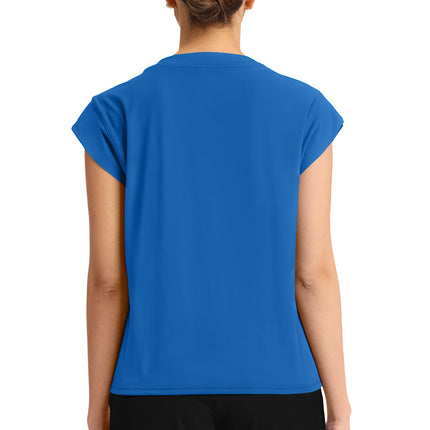 Cherokee Achieve Women's 1-Pocket Crew Neck Top CK936 - Royal
