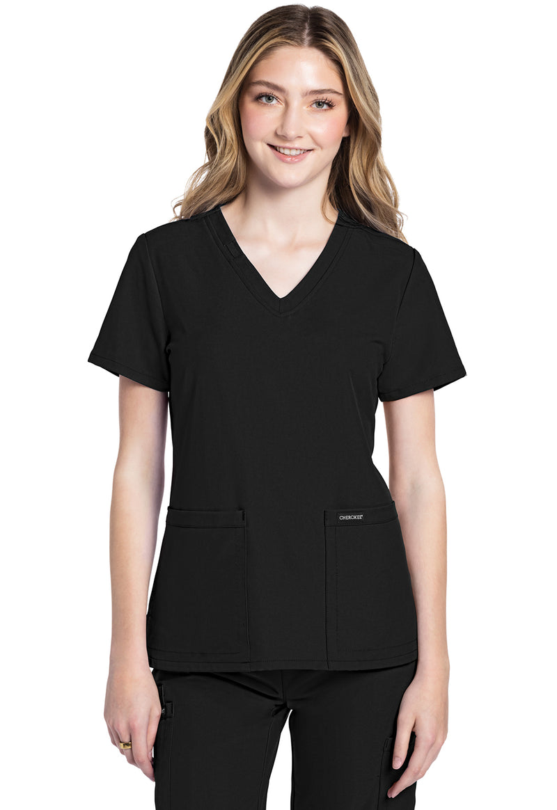 Cherokee Workwear Originals Ultra V-Neck Top CK953A - Black