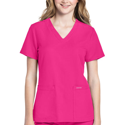 Cherokee Workwear Originals Ultra V-Neck Top CK953A - Electric Pink