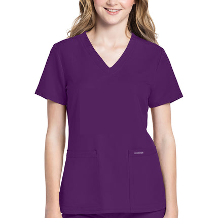 Cherokee Workwear Originals Ultra V-Neck Top CK953A - Eggplant
