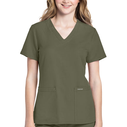 Cherokee Workwear Originals Ultra V-Neck Top CK953A - Olive