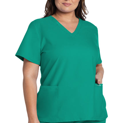 Cherokee Workwear Originals Ultra V-Neck Top CK953A - Teal Blue