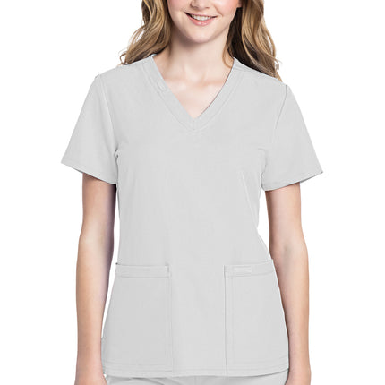 Cherokee Workwear Originals Ultra V-Neck Top CK953A - White