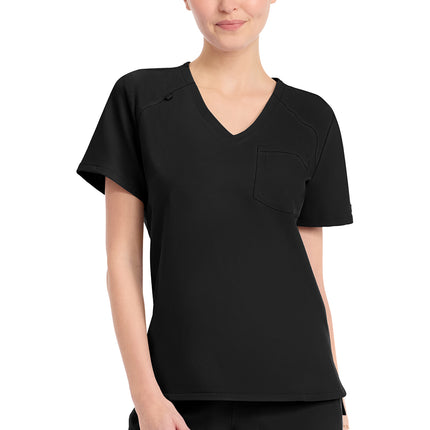 Cherokee Workwear Originals Ultra Women's Tuck-in V-Neck Top CK954A - Black