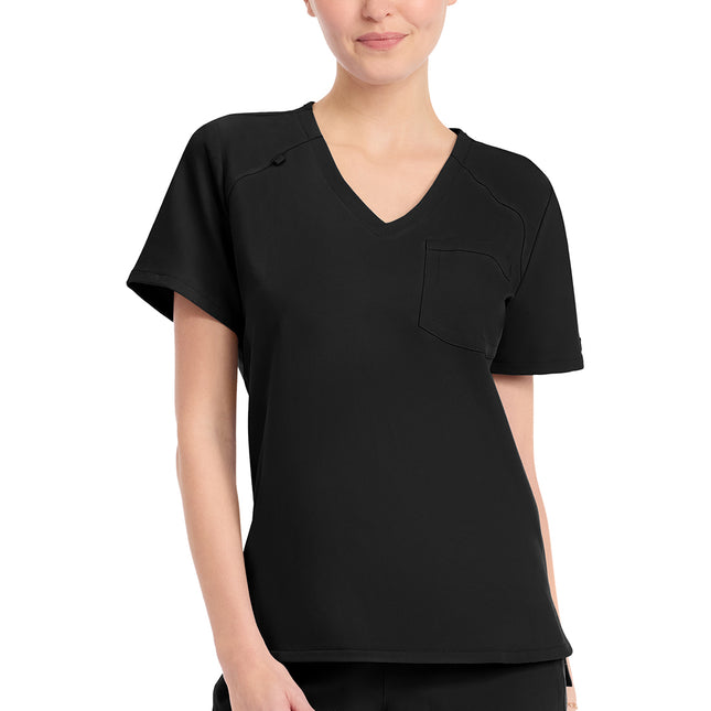 Cherokee Workwear Originals Ultra Women's Tuck-in V-Neck Top CK954A - Black