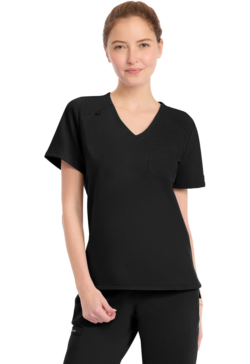 Cherokee Workwear Originals Ultra Women's Tuck-in V-Neck Top CK954A - Black
