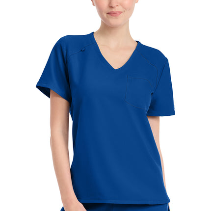 Cherokee Workwear Originals Ultra Women's Tuck-in V-Neck Top CK954A - Galaxy Blue