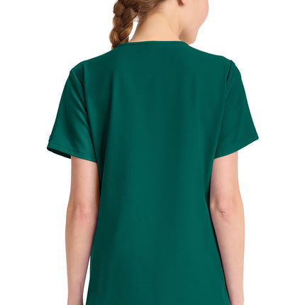 Cherokee Workwear Originals Ultra Women's Tuck-in V-Neck Top CK954A - Hunter Green