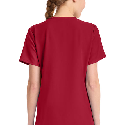 Cherokee Workwear Originals Ultra Women's Tuck-in V-Neck Top CK954A - RED