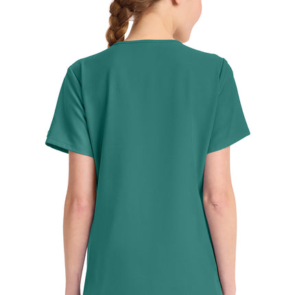 Cherokee Workwear Originals Ultra Women's Tuck-in V-Neck Top CK954A - Teal Blue