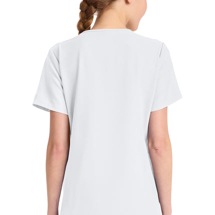 Cherokee Workwear Originals Ultra Women's Tuck-in V-Neck Top CK954A - White