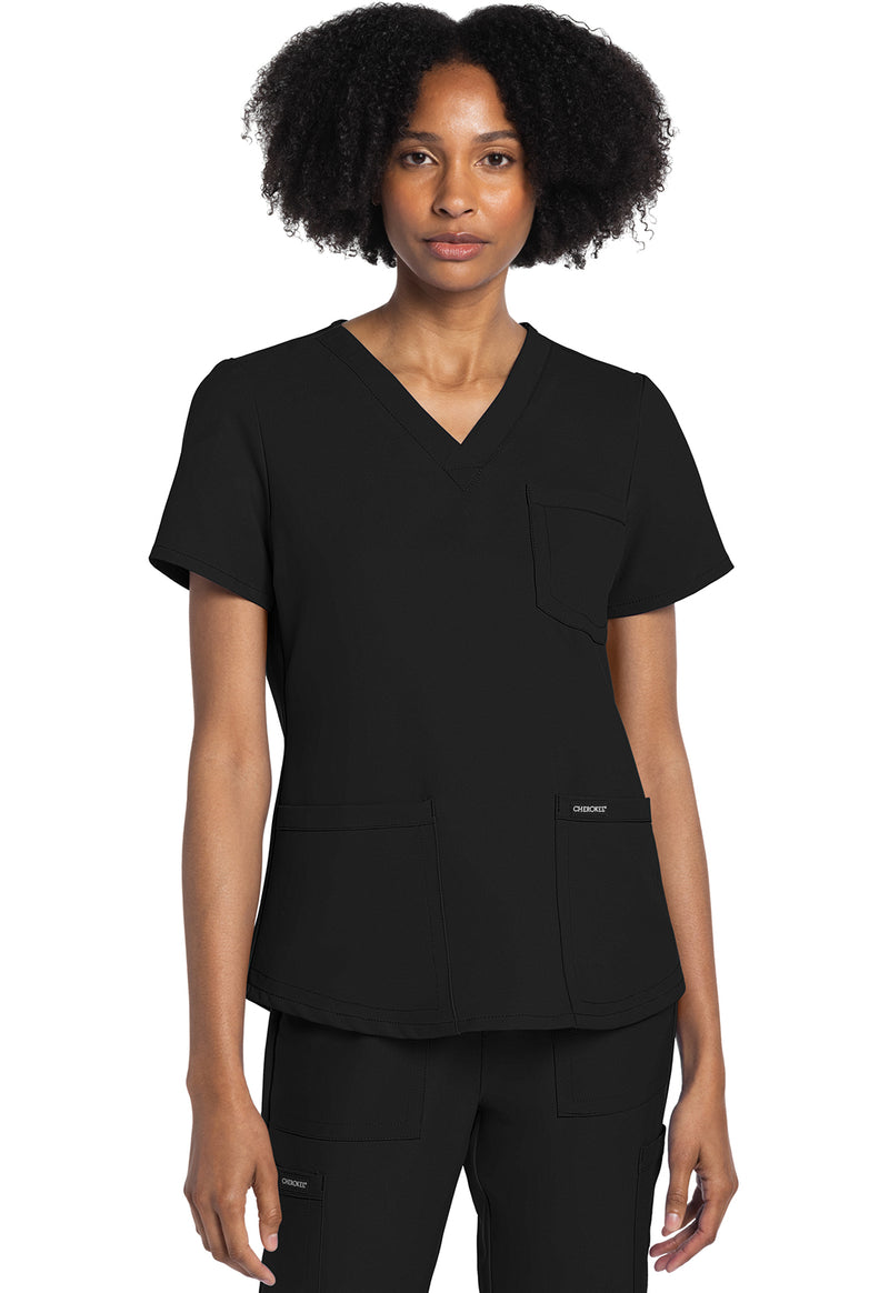 Cherokee Workwear Originals Ultra V-Neck Top CK961A - Black