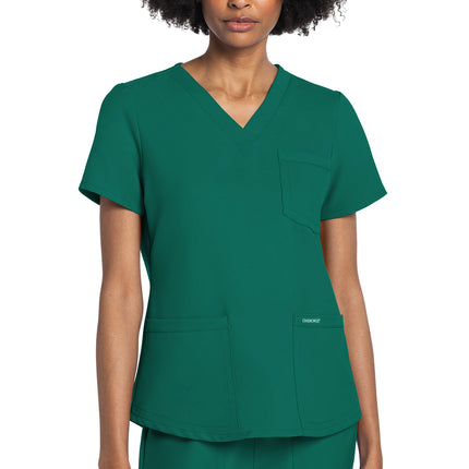 Cherokee Workwear Originals Ultra V-Neck Top CK961A - Hunter Green
