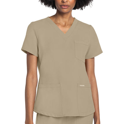 Cherokee Workwear Originals Ultra V-Neck Top CK961A - Khaki