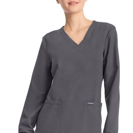 Cherokee Workwear Originals Ultra Long Sleeve Modesty Top CK962A - Pewter