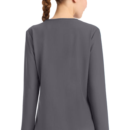 Cherokee Workwear Originals Ultra Long Sleeve Modesty Top CK962A - Pewter