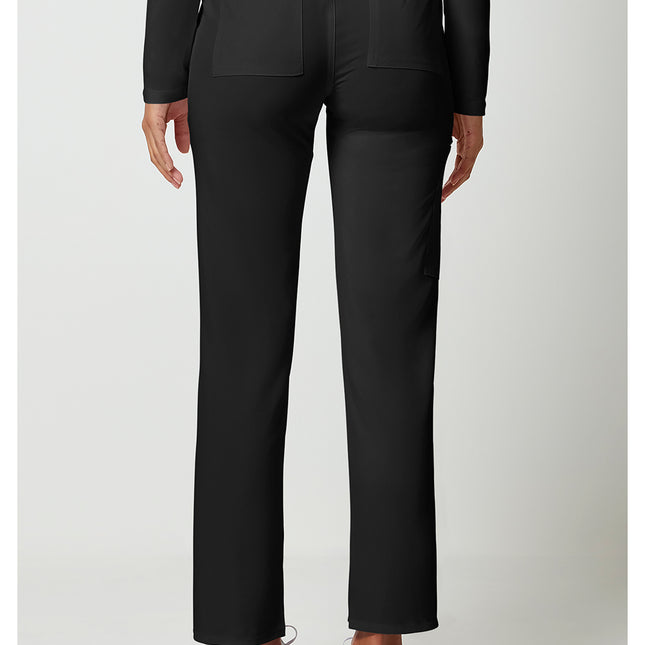 Cherokee Allura Mid Rise Drawstring Tapered Leg Pant CKA184 - Black