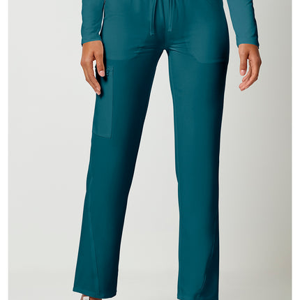 Cherokee Allura Mid Rise Drawstring Tapered Leg Pant CKA184 - Caribbean Blue