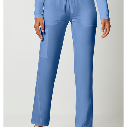 Cherokee Allura Mid Rise Drawstring Tapered Leg Pant CKA184 - Ciel Blue