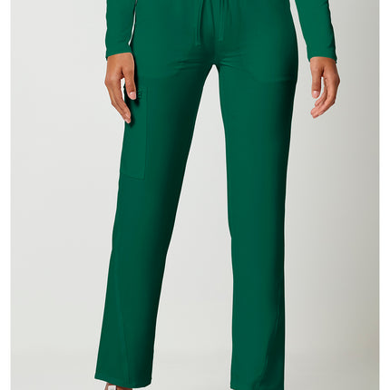 Cherokee Allura Mid Rise Drawstring Tapered Leg Pant CKA184 - Hunter Green