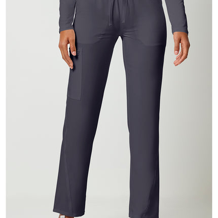 Cherokee Allura Mid Rise Drawstring Tapered Leg Pant CKA184 - Pewter