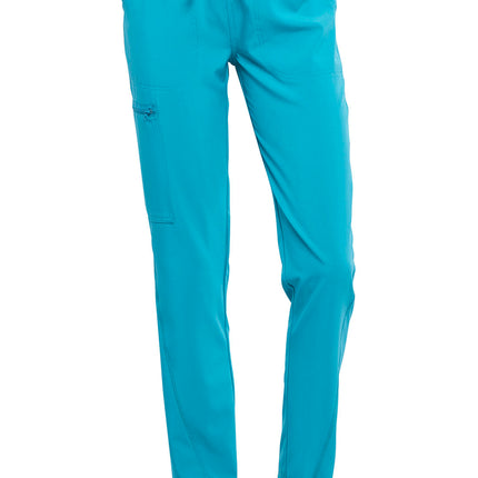 Cherokee Allura Mid Rise Drawstring Tapered Leg Pant CKA184 - Teal Blue