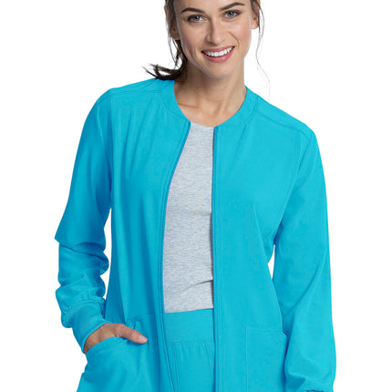 Cherokee Allura Zip Front Jacket CKA384 - Teal Blue