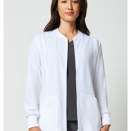 Cherokee Allura Zip Front Jacket CKA384 - White