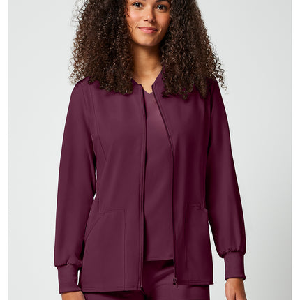 Cherokee Allura Zip Front Jacket CKA384 - Wine