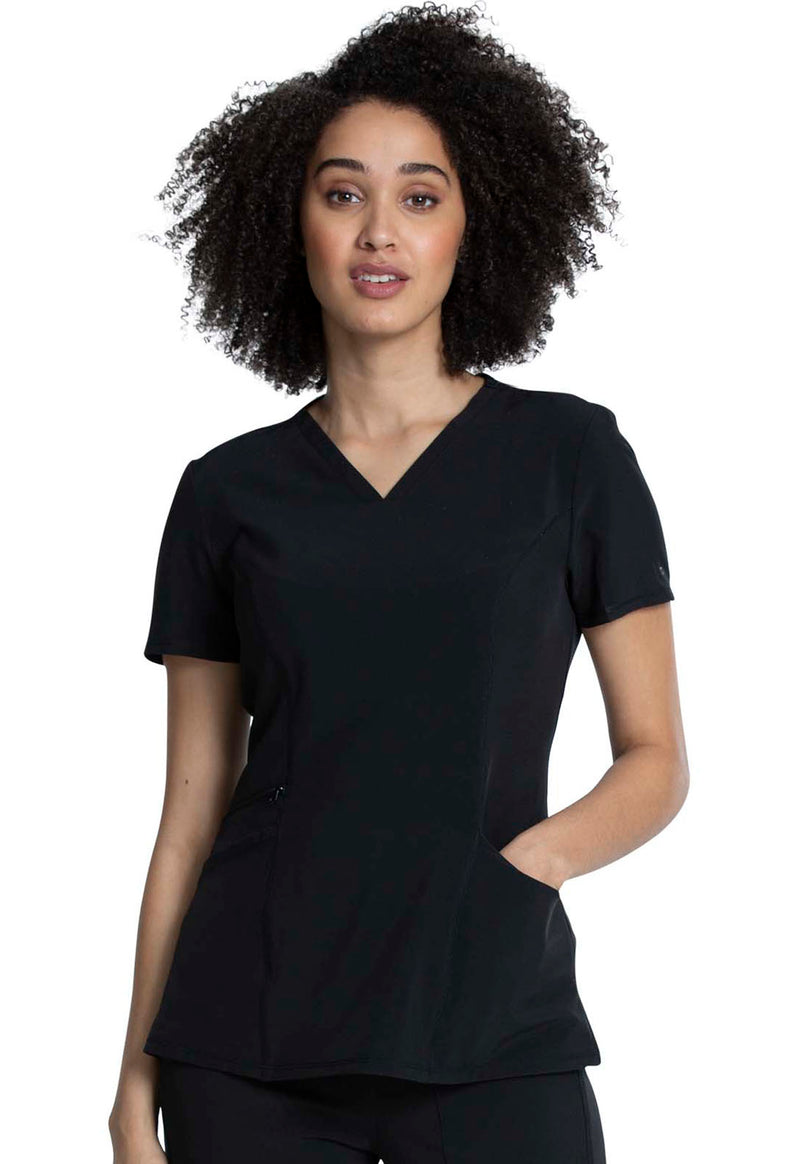 Cherokee Allura V-Neck Top CKA684 - Black