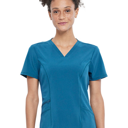 Cherokee Allura V-Neck Top CKA684 - Caribbean Blue