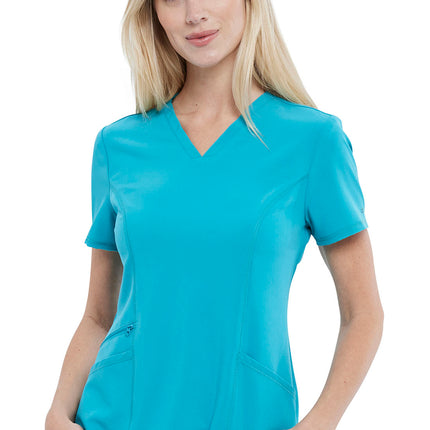 Cherokee Allura V-Neck Top CKA684 - Teal Blue