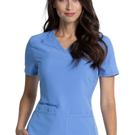 Cherokee Allura V-Neck Top CKA685 - Ciel Blue
