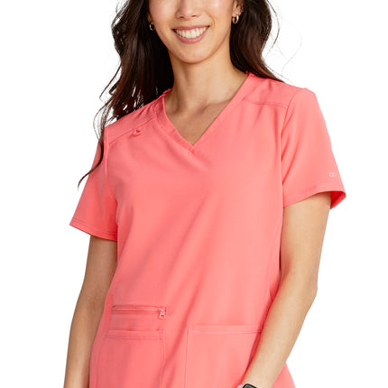 Cherokee Allura V-Neck Top CKA685 - Soft Pomegranate