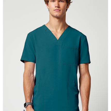 Cherokee Allura Men's V-Neck Top CKA686 - Caribbean Blue