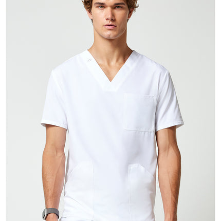 Cherokee Allura Men's V-Neck Top CKA686 - White