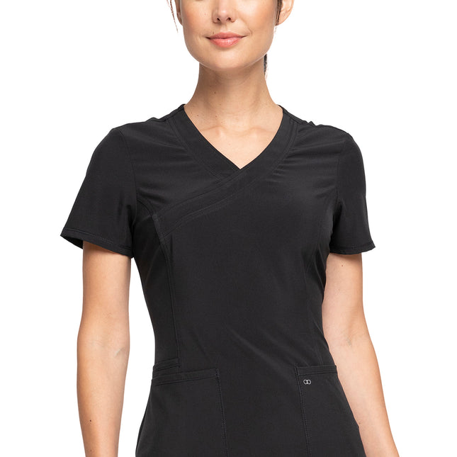 Cherokee Allura Mock Wrap Top CKA688 - Black