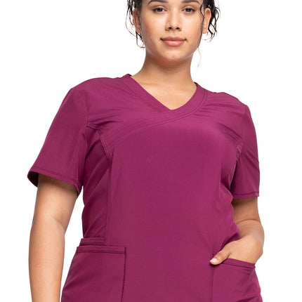 Cherokee Allura Mock Wrap Top CKA688 - Wine