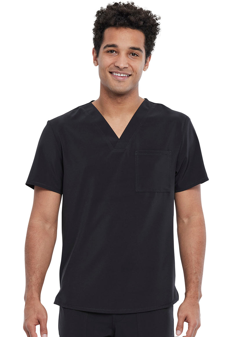 Cherokee Allura Men's Tuckable V-Neck Top CKA689 - Black