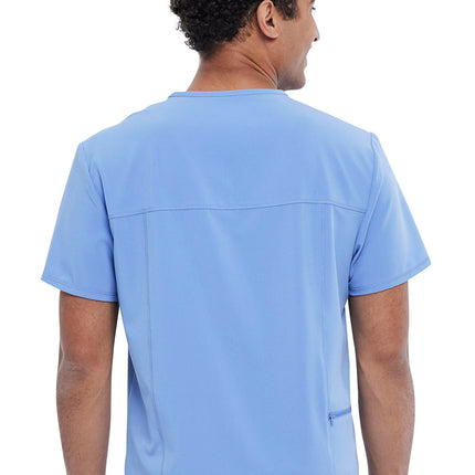 Cherokee Allura Men's Tuckable V-Neck Top CKA689 - Ciel Blue
