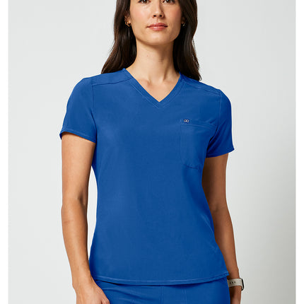 Cherokee Allura Tuckable V-Neck Top CKA690 - Royal