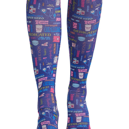 Cherokee Legwear Knee High 8-15 mmHg Compression Sock COMFORTSUPPORT - Scrub Love