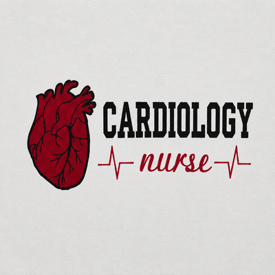 Cardiology Nurse Embroidered Heart Sweatshirt