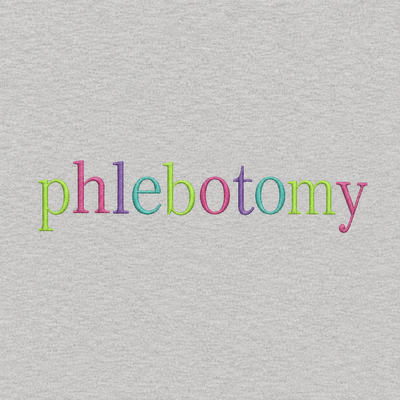 Phlebotomy Multicolor Embroidered Sweatshirt