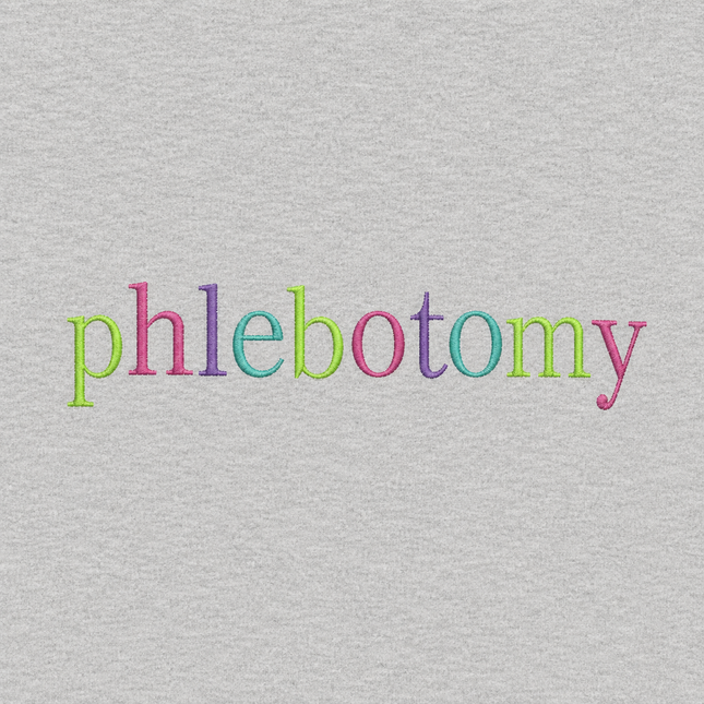 Phlebotomy Multicolor Embroidered Sweatshirt